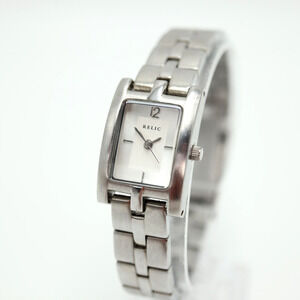 Relic Fossil Women Watch Silver Tone 18mm Stainless Steel Bracelet w New Battery